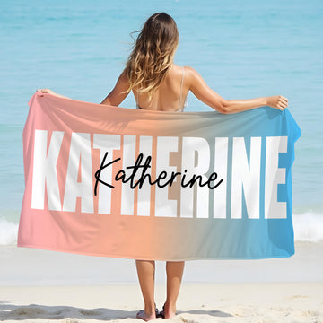 Personalized Name Beach Towel