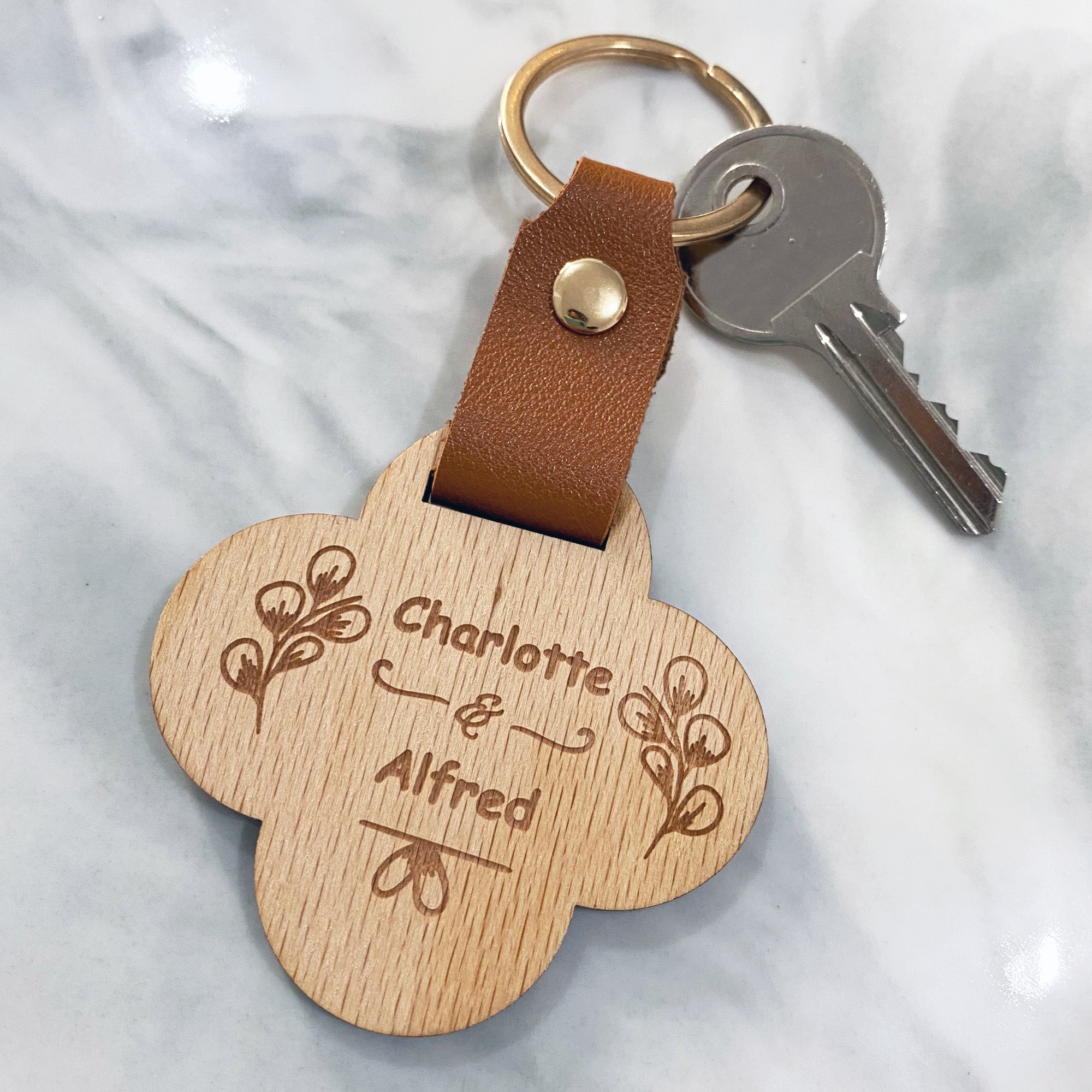 Personalized Name Wooden Keychain
