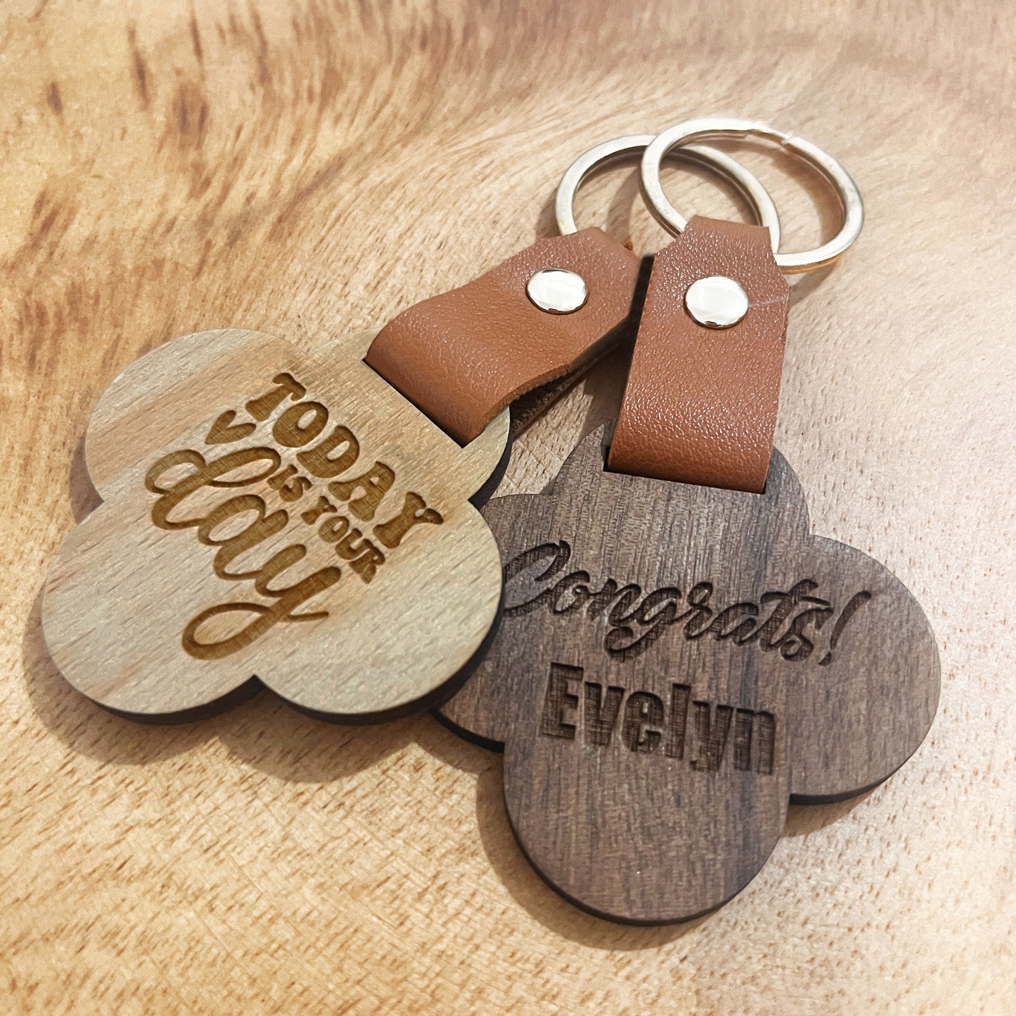 Personalized Name Wooden Keychain